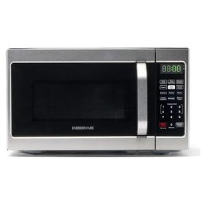 Farberware 0.7 Cu. Ft. Countertop Microwave Oven – 700 Watts Power, Auto Cook Settings, Defrost, Easy Clean and Child Safety Lock - Stainless