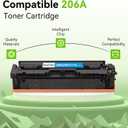 206A Toner Cartridges Replacement for Color LaserJet Pro MFP M283fdw | with Chip Compatible for HP 206A 206X for Color LaserJet Pro M283cdw M283fdn M282nw M255dw M255nw M283 M282 M255 Printer