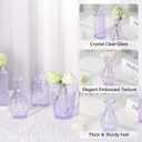 RUCKAE Purple Flower Vase in Bulk 22 Glass Bud Vases Vintage Small Vases for Centerpiece Table Wedding Decorations Home Decor Party (Purple 22 Pack)