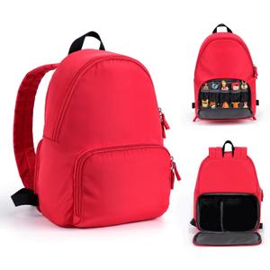 DDgro Carrying Storage Backpack for Toniebox Starter Set, Travel Bag for Toniebox, Tonie Characters, Headphone and Charging Station. (Red)