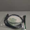 DEWENWILS Short Garden Hose 5 ft x 5/ 8", Hybrid Water Hose with Rotate Handle, Heavy Duty, Lightweight, Flexible Hose for Plants, Car, Yard, 3/ 4 Inch Solid Fittings, Drinking Water Safe, Black Blue