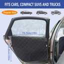ALLANSING Dog Car Door Protector 2-Pack, Protects Doors from Dog Scratches, 900D Heavy Duty Thick Fabric, Window Roll Compatible & No Tint Damage, Secure Fit for Cars/SUVs/Trucks
