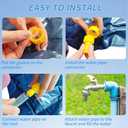 Non Slip Dog Splash Pad, 75 in Durable Splash Pad for Dogs, Heavy Duty Outdoor Water Play Mat for Large/Small Pets Foldable Design, Leak Proof Easy Setup