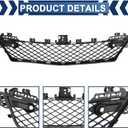 Front Bumper Lower Center Grille w/Parktronic Holes, Black Bumper Grill Compatible with Mercedes Benz C205 C300 C350 2012 2013 2014 2015 2048851324
