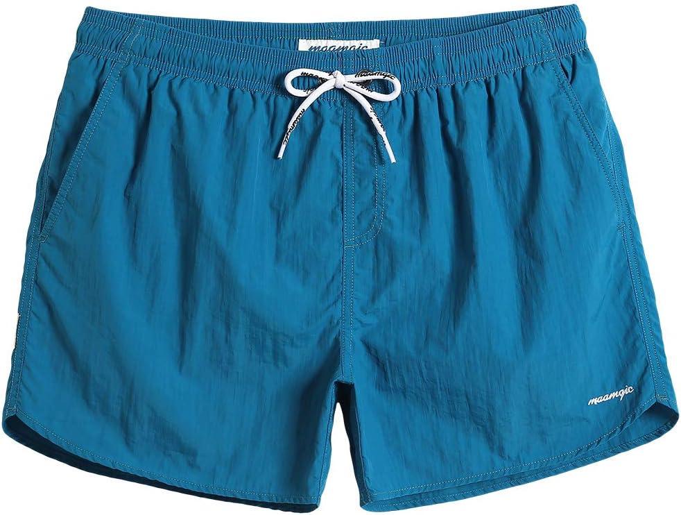 maamgic Mens Swim Trunks 5" with Mesh Lining Quick Dry Bathing Suits for Men Swim Shorts Swimwear,XL
