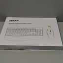 Ergonomic Keyboard and Mouse Combo, Full Size Cordless Computer Keyboard with Palm Wrist Rest Ergonomic Mouse for Windows Computers Laptops - White