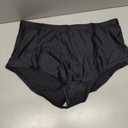 Micosuza Women's Swim Bottom High Waist Retro Basic Full Coverage Bikini Tankini Swimsuit Briefs (16, Black)