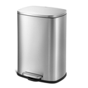 QUALIAZERO 50L/13Gal Heavy Duty Hands-Free Stainless Steel Commercial/Kitchen Step Trash Can, Fingerprint-Resistant Soft Close Lid Trashcan, 50L / 13 GAL
