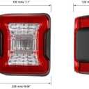 2pcs LED Car Taillight Assembly Compatible With Jeep Wrangler JL 2018+ (US/EU Version) Replace Auto Tail Lamp Rear Turn Signal Reverse Light(US Version,Smoked Lens)