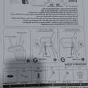 Nalupatio Modern Dining Chairs Set Of 2, Comfortable Dining Room Chairs with Thick Cushions, Fabric Upholstered Side Chairs with Metal Legs for Kitchen, Beige