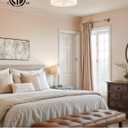 VONLUCE Semi-Flush Mount Ceiling Light, 15.7" Modern 3-Light Ceiling Light Fixture with White Pleated Drum Shade 3 E26 Sockets for Bedroom Entryway Living Room, Bronze Finish, ETL Certificated