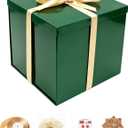 PACKGILO Large Green Gift Box with Lid 12x12x10 Inches Green Box, 1 Count