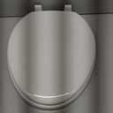 KOHLER 4647-0 Stonewood Elongated Toilet Seat, Elongated Wood Seat for Standard Toilets, Comes with Color-Matched Plastic Hinges, Home Essentials, White