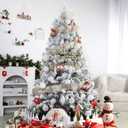 SHareconn 100pcs Christmas Tree Decorations Ornaments Set, Shatterproof Plastic Baubles Decorative Balls for Xmas Tree Decor Holiday Wedding Party, White