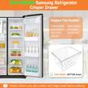 UPGRADED DA97-08692B Refrigerator Crisper Drawer Compatible with Samsung Refrigerator Drawer Replacement Part RS25J500DSR RS25J500DSG RS261MDRS RS25H5000SR Samsung Fridge Drawers Replacement Bin Lower