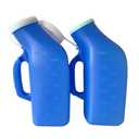 YUMSUM Urinals for Men,YUMSUM Portable Urinal 1200ml/34 Ounce for Hospital Camping Car Travel Home 2 Pack (New Blue)
