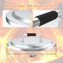 Fire Pit Lid for Solo Stove Bonfire 2.0, 304 Stainless Steel Fire Pits Round Lid with Heat Resistant Handle, Camping for Solo Stove Accessories Bonfire and Other 19.5" Outdoor Firepit