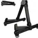 Adjustable, Folding Guitar Stand for Acoustic, Classical, Electric Guitars, Bass, Ukulele, Banjo (Black)