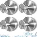 2026 Upgraded Suction Cup Hooks for Shower, Heavy Duty Vacuum Lock No Drill Stainless Steel Hooks, Rustproof Bathroom Towel Hooks for Glass Door Tile & Windows, 4 Pack