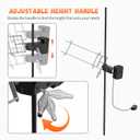 onlyfire Rotisserie Grill Kit Adjustable Spit Roaster with Cordless Motor for Outdoor Camping, Fire Pits, Campfires, Charcoal and Gas Grills - Include Power Adapter and Carrying Bag