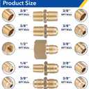 12FT Propane Gas Line,3/8 Gas Hose,High Pressure Braided Propane Hose with Conversion Coupling 3/8" Flare to 1/2" Female NPT,1/4" Male NPT for BBQ Grill