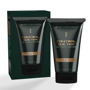 Just for Men Control GX + THK Thickening Shampoo and Conditioner with Grey Reduction, Shampoo for Thinning Hair with Alpha Keratin, Thickens Hair Up to 20%, Works with Every Hair Texture, 4 oz