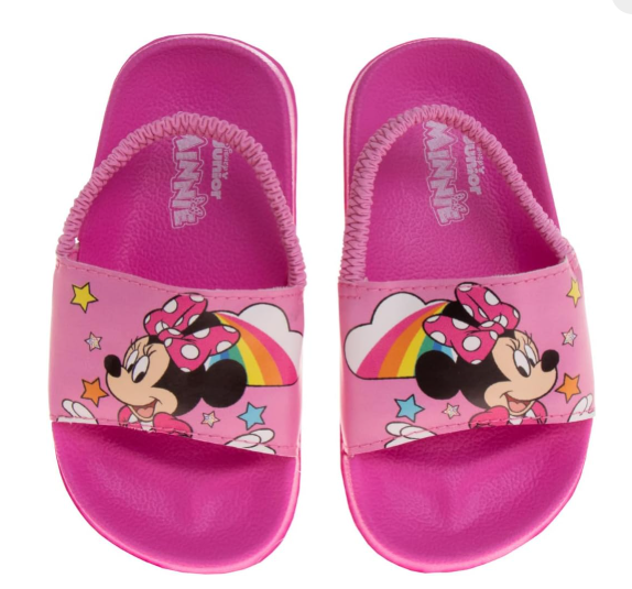 Josmo Kids Slides Open Toe Sandal - Frozen Minnie Mouse Stitch - Girls Sandals Slide SlipOn 5 Size pink