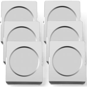 Grtard 6 Pack Extra Large Magnetic Clips Heavy Duty, Stainless Steel Meta Magnet Clips for Fridge, Magnets with Clips, Strong Fridge Magnets for Locker, Whiteboard, Photo Display to-do List (Silver)