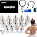 Cupluw Cupping Set, 24 Cups Cupping Kit for Massage Therapy, Chinese Cupping Therapy Set with Magnetics, Professional Vacuum Cupping Set for Cellulite Reduction, Muscle Pain Relief with Manual Pump