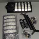 Solar Street Lights Outdoor Waterproof, 20000LM 6500K Motion Sensor LED Flood Lights, Dusk to Dawn Solar Lights with Remote, SolarPowered Parking Lot Light, Commercial Area Lighting for Outside 2Pack