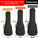 23in Ukulele Case, Waterproof Durable Ukulele Padded Bag with Adjustable Straps for Concert