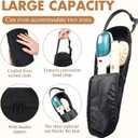 2 Pcs Portable Steamer Bags for Travel Steam Iron, Black Travel Carrying Bag for Handheld Iron, Handheld Steamer Case Organizer with Hanging Buckle Strap, Fits Travels Bag Only