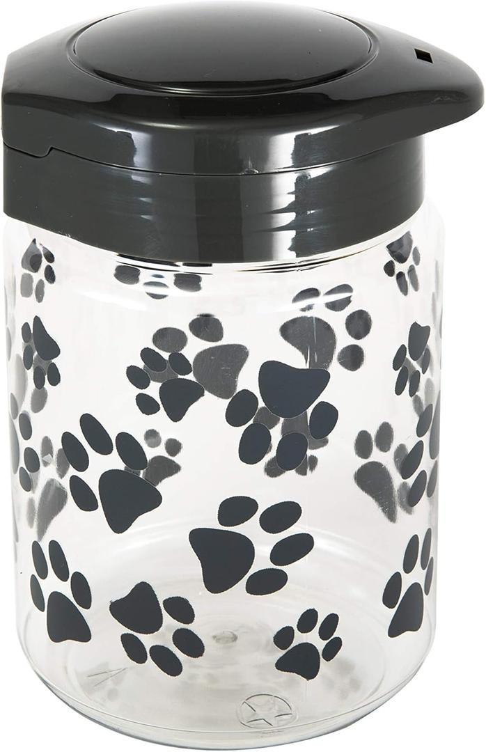 Lixit Dog Treat Plastic Jar, 64 ounce (Grey)