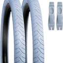 26"x2.125" Bike Tires +Lever - Fits Beach Cruiser, E-Bike & Mountain Bikes, MTB, Non-Foldable, Puncture Resistant