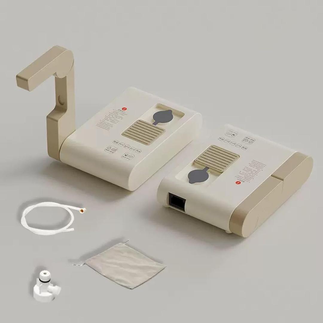 Instant Hot Water Dispenser Mini Portable 1 Seconds Fast Heating 2000W 5 temperatures for Camping Home Kitchen Travel Hiking Beige