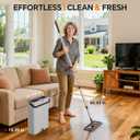 Compact Floor Mop and Bucket - Flat Mop and Bucket with Wringer Set Hands Free | Wet Dry Mop for Apartment, Tiny Home, RV, Windows, Wall, Hardwood, Vinyl, Floor with 6 Microfiber Cloths