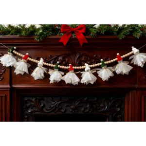 Christmas Green White Red Cute Snowman Xmas Bunting Garland Celebration Hanging Decorations for Holiday Christmas Party Supplies Home Fireplace Wall Window Decor (Green White Red Cute Snowman)