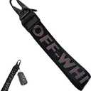 Car Keychain, Fabric Keychain Wrist Lanyard, Key Ring for Cars Keys Wallets Jeans Decoration, Car Accessories (Black)