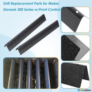 Grill Parts for Weber Genesis 300 Series w/Front Control, 7621 Flavorizer Bars and Heat Deflector 62752 Burner Kit for Weber Genesis 300 E/S/EP 310 320 330 for Weber Genesis 300 Accessories