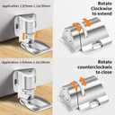 Magnetic Door Stopper WYGWP Adhesive Adjustable Door Stop Wind Stopper for Bottom of Door Suitable for 5-30 mm Door Gaps