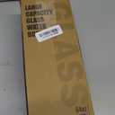 64oz Glass Water Bottles with Straw, Half Gallon Motivational Glass Bottle with Silicone Sleeve and Time Marker, 2L Leakproof Large Glass Water Jug for Gym Home Office, Rose Red