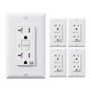 DEWENWILS 5 Pack 20 Amp GFCI Outlet, Self-Test GFI Receptacles with LED Indicator, Tamper Resistant & Weather Resistant, Wallplate and Screws Included, UL Listed, White