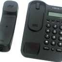 Corded Basic Landline Phone, TelPal FSK/DTMF Simple Caller ID Telephone with LCD Incoming Call Number Display, Small Desk/Wall Mountable Analog Phone for Home Office (Black)