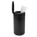 Spectrum Disinfecting Wipes Container Refillable Stainless Steel Wipe Holder for Bathroom Kitchen School Classroom, Reuseable Push Button Wet Wipe Dispenser for Disinfect Cleaning Countertop, Black
