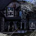 5 x 2Pcs Halloween Window Decorations,Scary Halloween Decorations Curtain Fabric Window Door Cover Horror Decor for Halloween Party Indoor and Outdoor (Zombie)