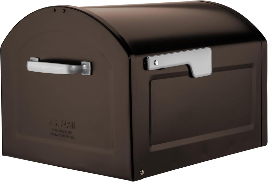 Architectural Mailboxes 950020RZ Centennial Post Mount Mailbox, XL, Rubbed Bronze