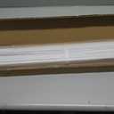 Cordless Vinyl Mini L Blinds 41" W x 48" H, 1" Slat White Horizontal Windows L Blind for Door, Shades, Camper, Light Filtering, Interiors, Arrive 1/2 Inch Narrower Indoor