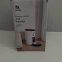 Petory Timed Automatic Cat Feeders - 4L Programable Dry Food Dispenser for Cats and Small Medium Dogs 6 Meals with Desiccant Bag Dual Power Supply 10S Voice Recorder (White)