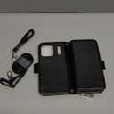 OCASE for iPhone 17 Pro Crossbody Wallet Case - Stylish PU Leather Handbag Phone Purse with Zipper Closure, 10 Card Slots & RFID Blocking - Wrist Strap, Lanyard, Kickstand - Black