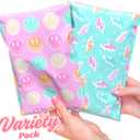 Pretty Package Store Designer Poly Mailer Variety Pack Heavy Duty Waterproof Self Seal Shipping Bags for Small Business Large Mailing Envelopes Bulk Tear Resistant Packaging 35 Pack